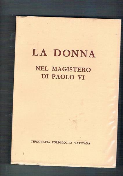 La donna nel magistero di Paolo VI - copertina