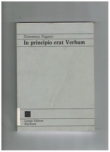 In principio erat Verbum - Domenico Pagano - copertina