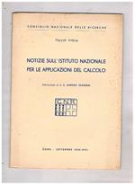 Notizie sull'istituto nazionale per le applicazioni del calcolo