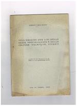 Sull'origine per lisi delle razze specializzate e delle culture ''primitive viventi. Estratto da 'Razza e Civiltà', anno III. n. 11-12, gennaio-marzo 1943