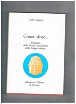 Come disse... Dizionario delle facezie proverbiali della lingua italiana