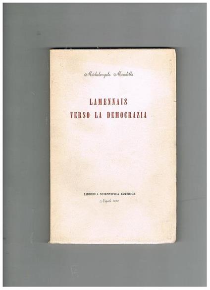 Lamennais verso la democrazia - Michelangelo Mendella - copertina