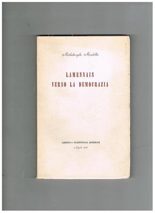 Lamennais verso la democrazia - Michelangelo Mendella - copertina