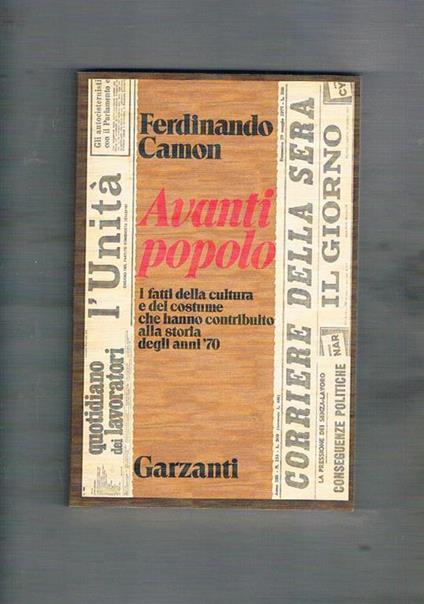 Avanti popolo - Ferdinando Camon - copertina