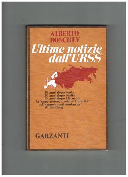 Ultime notizie dall'URSS - Alberto Ronchey - copertina