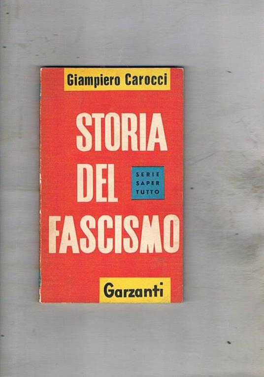 Storia del fascismo - Giampiero Carocci - copertina