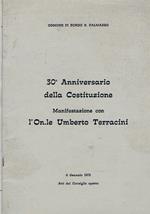 30° anniversario della costituzione. Manifestazione con l'On.le Umberto Terracini. 8 gennaio 1978