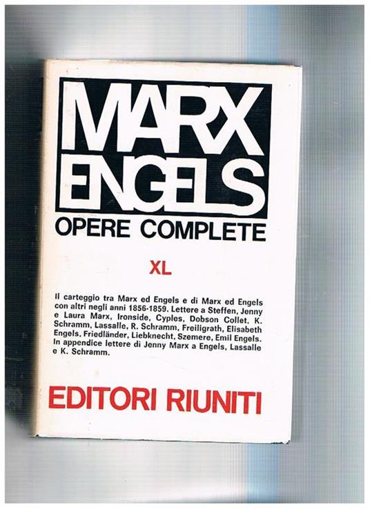 Opere complete - Karl Marx,Friedrich Engels - copertina