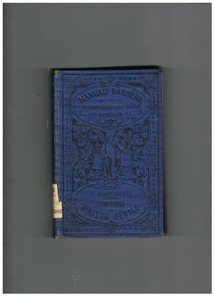 Compendio di diritto penale - Vittorio Marchetti - copertina