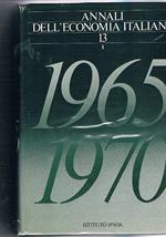 Annali dell'economia italiana, fondata da Epicarmo Corbino. Disponiamo del vol. XIII°, tomo primo-secondo: 1965-1970