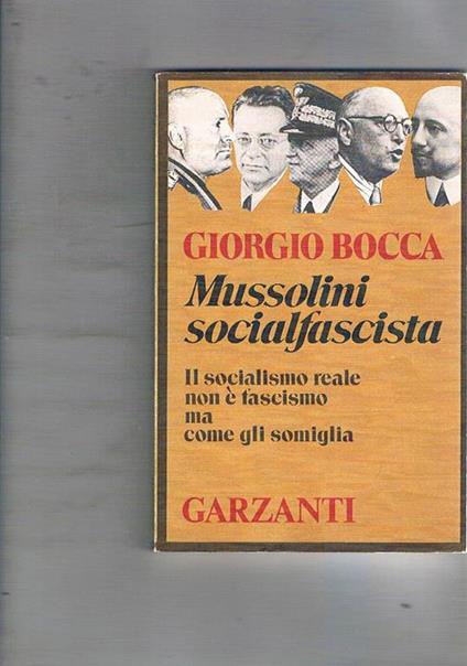 Mussolini socialfascista - Giorgio Bocca - copertina