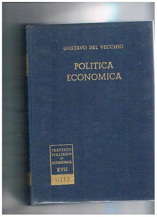 Politica economica - Gustavo Del Vecchio - copertina