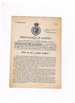 Propaganda di Guerra (estratto del Bollettino della R. Società Geografica Italiana) n° 27 del 2 ottobre 1918