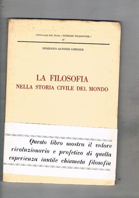 La filosofia nella storia civile del mondo - Domenico Antonio Cardone - copertina