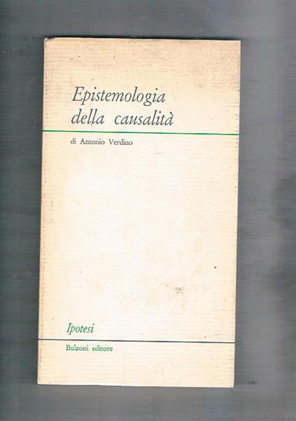 Epistemiologia della casualità - Antonio Verdino - copertina