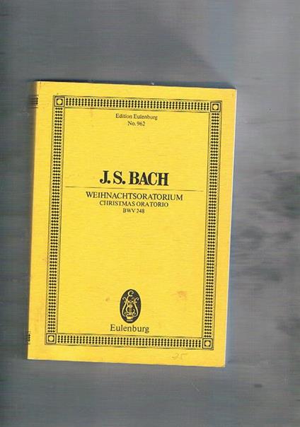 Weihnachtsoratorium christmas oratorio BWV 248 - Johann Sebastian Bach - copertina