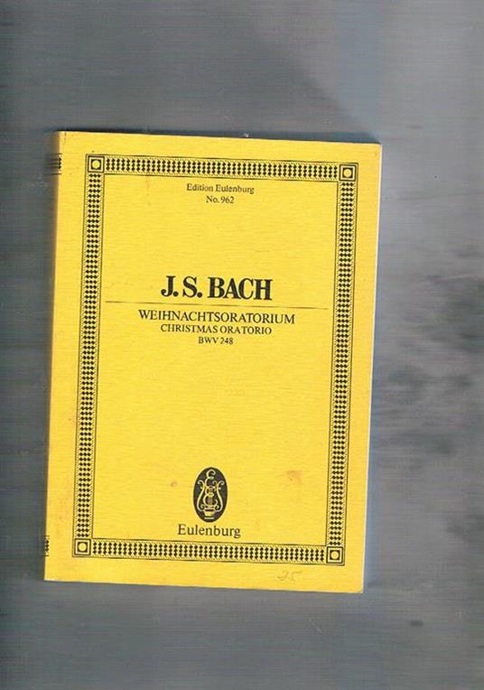 Weihnachtsoratorium christmas oratorio BWV 248 - Johann Sebastian Bach - copertina