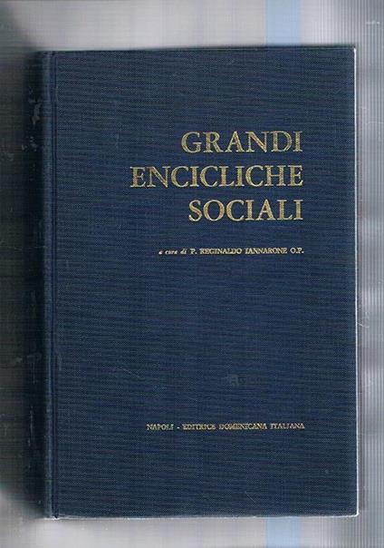 Grandi encicliche sociali. Rerum Novarum, Quadrigesimo anno, Radionessaggio per il 50° della Rerum Movarum, Mater et Magistra, Pacem in Terris, Gaudium et Spes, Populorum Progressio, Octogesima Adveniens, Documento del III seinodo dei vescovi su la g - Reginaldo Iannarone - copertina