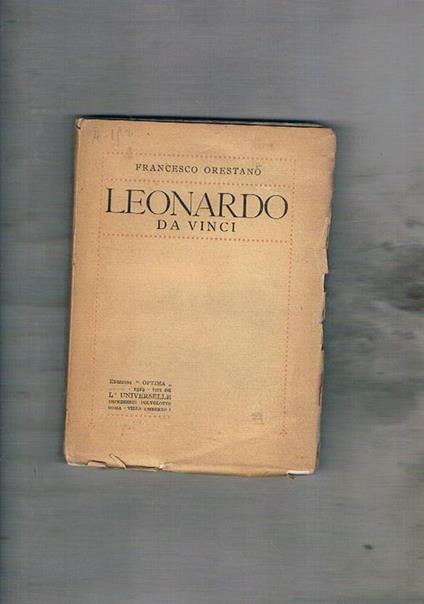 Leonardo Da Vinci - Francesco Orestano - copertina