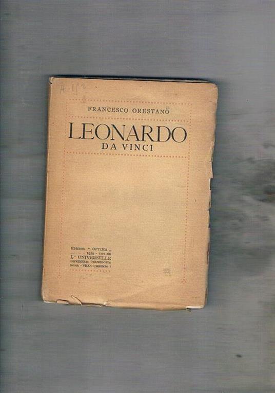 Leonardo Da Vinci - Francesco Orestano - copertina