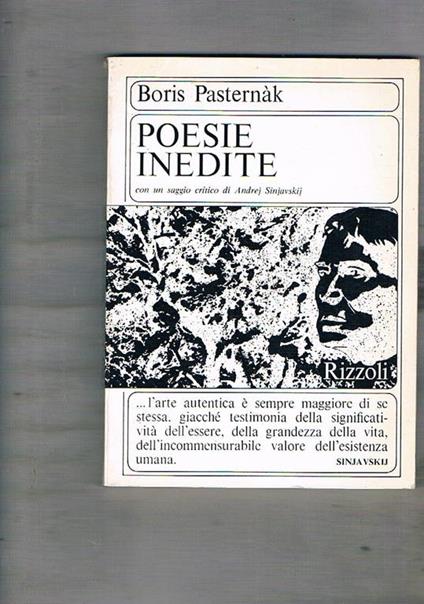 Poesie inedite, con un saggio di Andrej Sinjavskij - Boris Pasternak - copertina