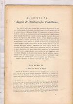 Aggiunte al saggio di Bibliografia Collettiana. Segue il prezzario delle stampe inglesi della stagione 1920-21. Estratto dal Bollettino del bibliofilo diretto da Alfonso Miola