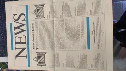 News, mensile, note e commenti di politica internazionale dell'Icipec. anno III° e IV° del 1989-90 disponiamo di 15 n° da gen. ad aprile 1989-90, il n° doppio comprende dic. '89 e gen. '90 - copertina