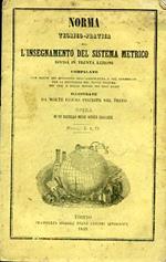 Norma teorico - pratica per l'insegnamento del sistema metrico divisa in trenta lezioni compilat per ordine del Ministero dell'Agricoltura e del Commercio per la diffusione del nuovo sistema dei pesi e delle misure nei Regi Stati. Illustrate da molte