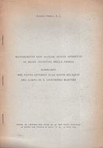 Manoscritto con alcune nuove operette di Monsignor Agostino Della Chiesa. Sommario del fatto intorno alle sante reliquie del corpo di San Gioffredo Martire. Estratto dal \Bollettino della Società per gli Studi Storici, Archeologici ed Artistici della