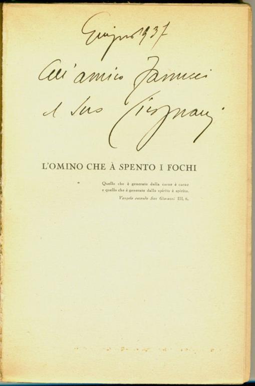 L' omino che à spento i fochi - Bruno Cicognani - copertina