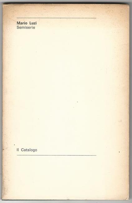 Semiserie - Mario Luzi - copertina