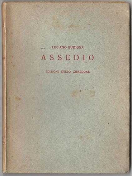 Assedio - Luciano Budigna - copertina