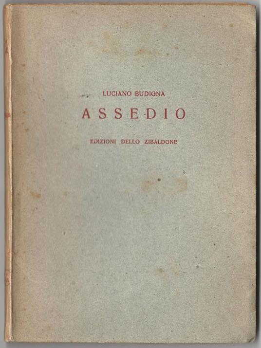 Assedio - Luciano Budigna - copertina
