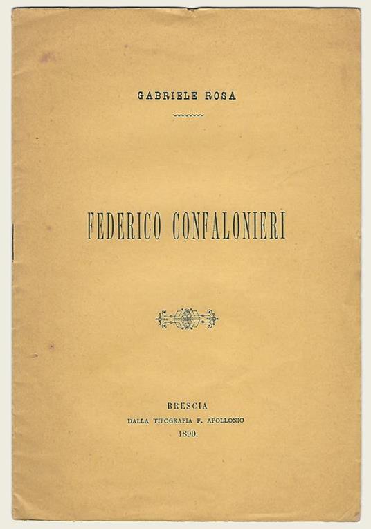 Federico Confalonieri - Gabriele Rosa - copertina