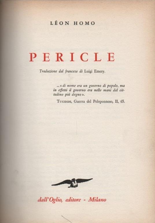 Pericle - Léon Homo - 2