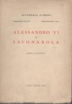 Alessandro VI e Savonarola (brevi e lettere)