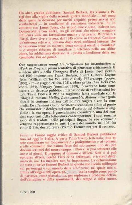 Proust. Prefazione di Oreste del Buono - Samuel Beckett - 2
