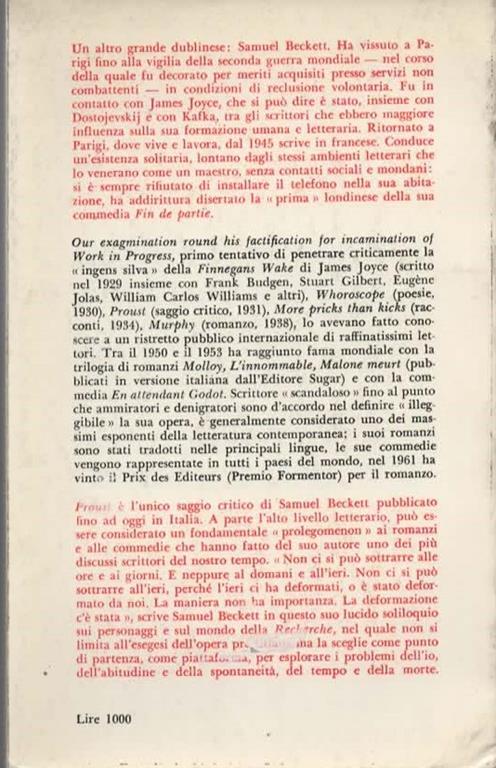 Proust. Prefazione di Oreste del Buono - Samuel Beckett - 2