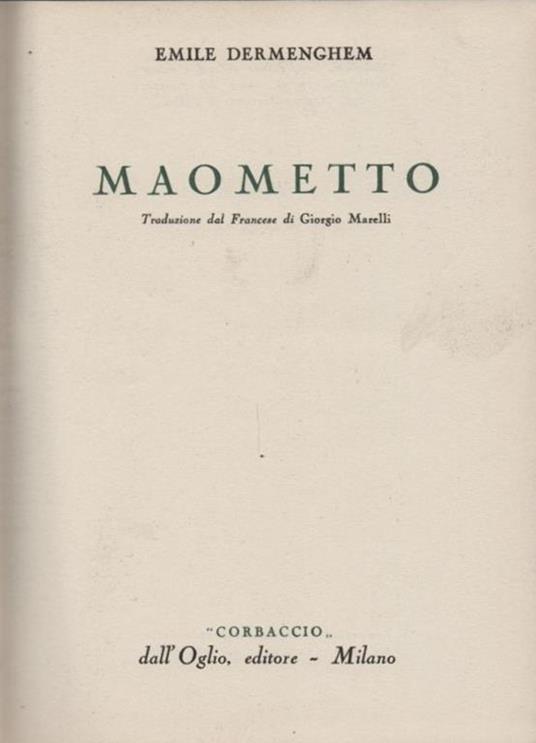 Maometto - Emile Dermenghem - 2