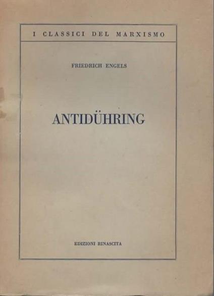 Antiduhring - Friedrich Engels - copertina