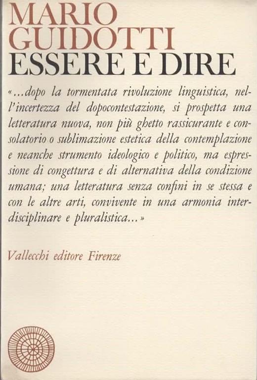 Essere e dire - Mario Guidotti - copertina