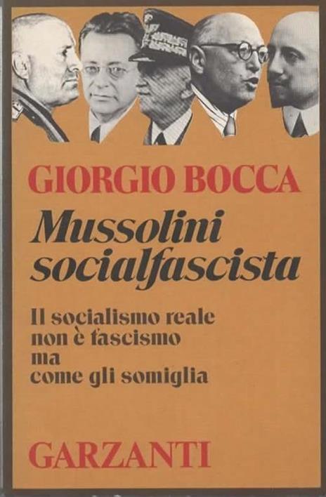 Mussolini socialfascista - Giorgio Bocca - copertina