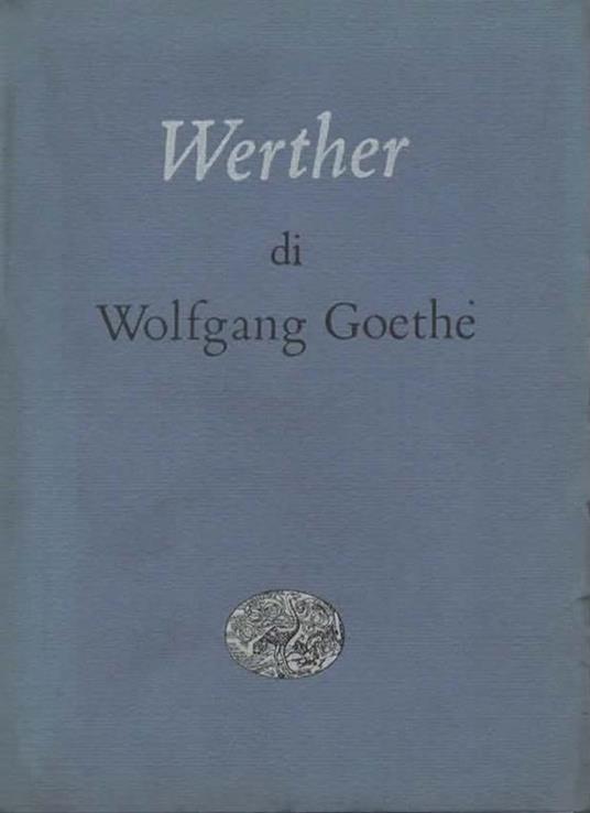 I dolori del giovane Werther - Johann Wolfgang Goethe - copertina