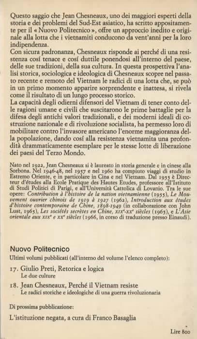 Perchè il Vietnam resiste - Jean Chesneaux - 2