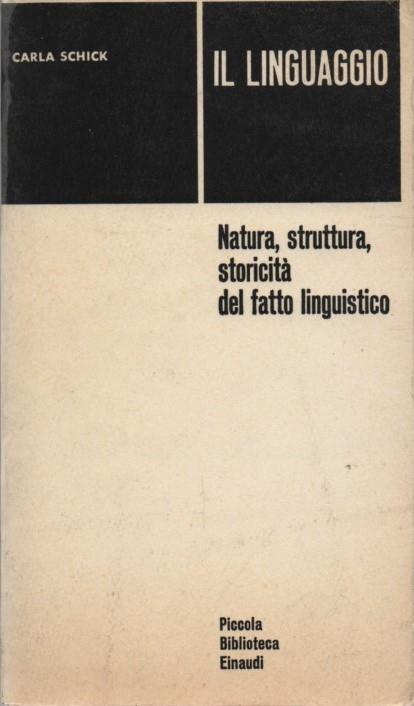 Il linguaggio - Carla Schick - copertina