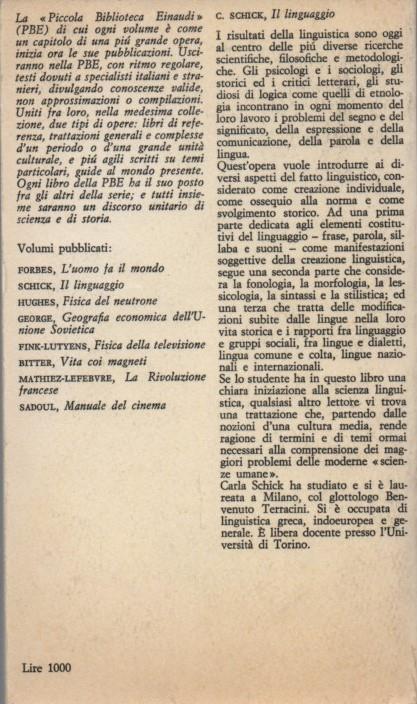 Il linguaggio - Carla Schick - 2