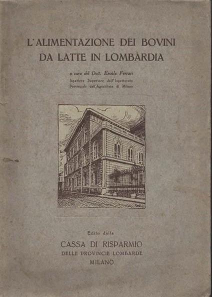 L' alimentazione dei bovini da latte in Lombardia - copertina