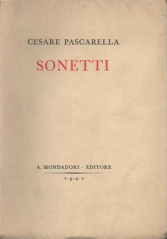 Sonetti - Cesare Pascarella - copertina