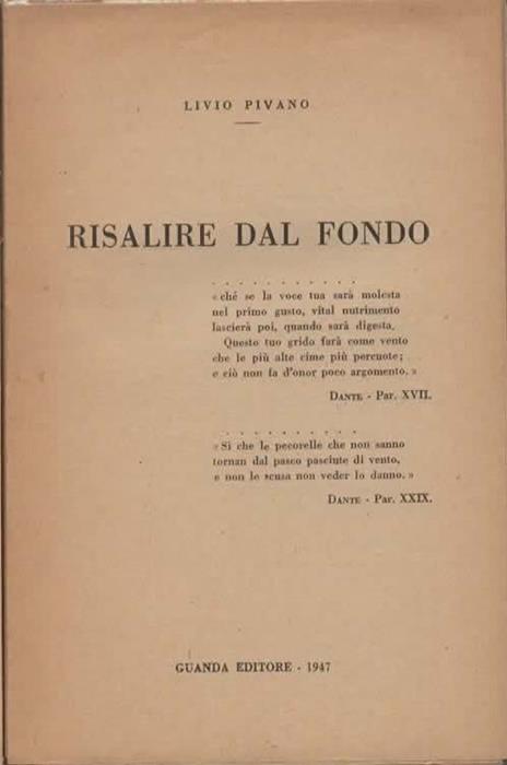 Risalire dal fondo - Livio Pivano - 2