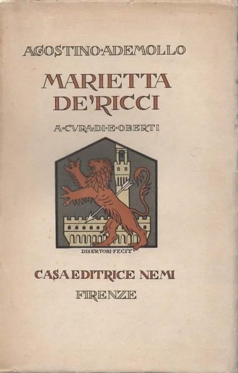 Marietta dè Ricci. Ridotta e adattata da Eugenio Oberti - Agostino Ademollo - copertina